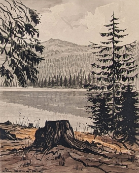 Emil Scheidig, Lake Arber with Mount Arber