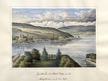 Unbekannt, Zürichsee vom Hotel Bauer am See