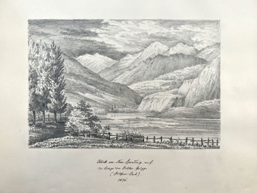 Unbekannt, Blick von Neu-Spondinig auf die Berge der Ortlergruppe