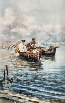 Augusto Lovatti (attrib.), Fishermen in Their Boats