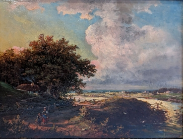 Unleserlich (Hargitt o. Haaga?), Landschaft mit Abendrot