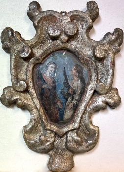 Unknown, Biblical scene with wooden frame