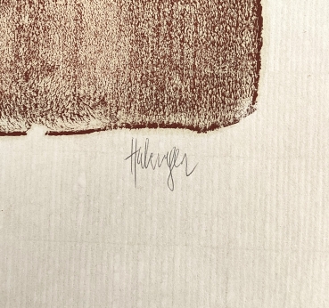 Tugomir Huberger, Red Female Nude Lithograph