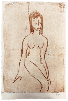 Tugomir Huberger, Frauenakt in rot