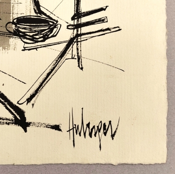 Preview: Tugomir Huberger, Abstract view of a Venetian canal with a gondola