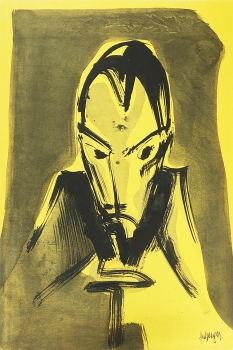 Tugomir Huberger, Abstract yellow portrait