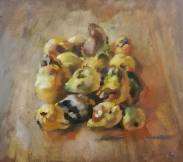 Becker Roland, Pears, Fruit still life
