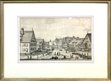 Johann Alexander Böner, Der Hof-Marckt Fürth wie er von Schließelwurth gegen Mittag an zu sehen Anno 1704 (Heutiger Obstmarkt)