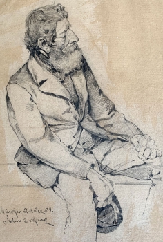 Julius Schrag, Männerportrait aus der Akademiezeit