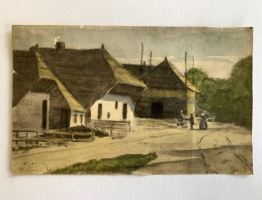 Preview: Elias Stark, view of a village with staff, Meijeren or Meuren