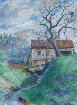 Willy Berthold, mill at the stream