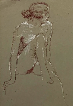 Eberhard Riegele, Seated female nude