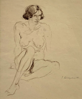 Eberhard Riegele, Seated female nude