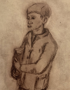 Karl Dörrfuß, Knabe auf dem Schulweg