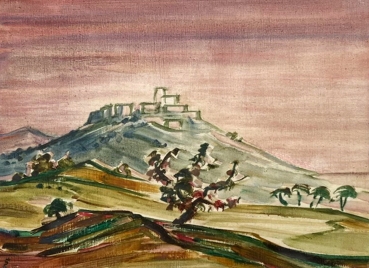 Ludwig Schäfer-Grohe, Südliche Landschaft mit Festung