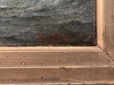 Preview: Johan Jacob Bennetter, Segelboote in stürmischer See