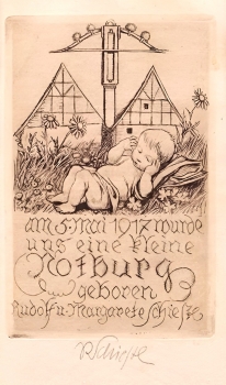 Schiestl Rudolf, Margarete Schiestl birth card