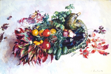 Becker Roland, Stillleben mit Gemüse
