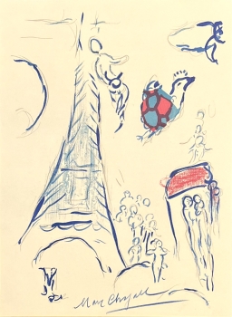 Marc Chagall, Plafond de l'Opéra L'ange de Mozart 1965