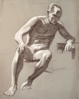 Karl Seubert, Sitzender Männerakt