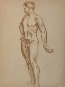 Karl Seubert, Männerakt