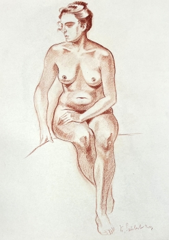 Karl Seubert, Rote Aktzeichnung