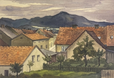 Karl Seubert, Dorflandschaft in den Berg