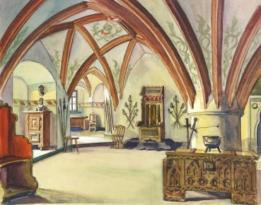 Karl Seubert, Rittersaal in Burg Lauenstein 1937