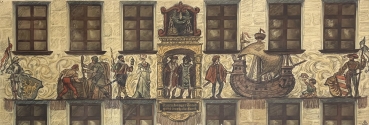 Karl Seubert, Variant des Kaufmannszug an der Hausfassade der IHK Nürnberg