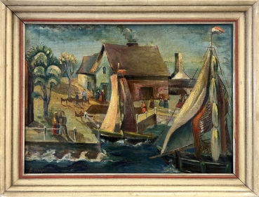 Friedel Weyel, Boote im Hafen