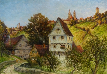Ludwig Mössler, Stadtansicht von Rothenburg ob der Tauber