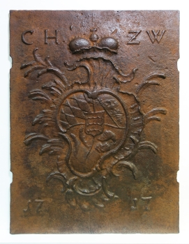 Preview: Ofenplatte mit Wappen des Herzogs zu Württemberg 1717