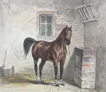 Johann Adam Klein, Pferde Ansicht im Stall