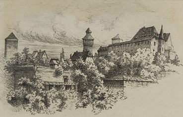 Eduard Schotte, Nürnberg Vestnertor und Burg 1892