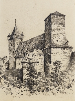 Eduard Schotte, Nürnberg Kaiserstallung mit Luginsland