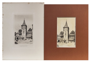 Preview: Eduard Schotte, Nürnberg, Tiergärtnertorplatz und Tiergärtnertorturm