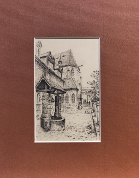 Preview: Eduard Schotte, Nürnberg, Kartäuserkirche und Kapelle mit Ziehbrunnen