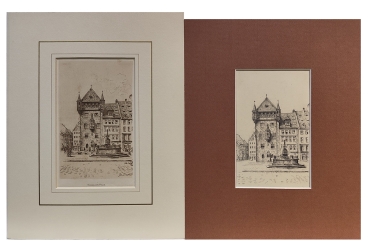 Preview: Eduard Schotte, Nürnberg, Tugendbrunnen mit Nassauer Haus