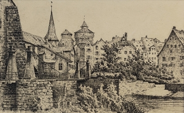 Eduard Schotte, Nürnberg, Kettensteg rechte Pferdeschwemme