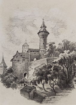 Eduard Schotte, Aufgang zum Himmelstor auf der Burg