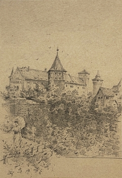 Eduard Schotte, Nürnberg Blick auf die Burg