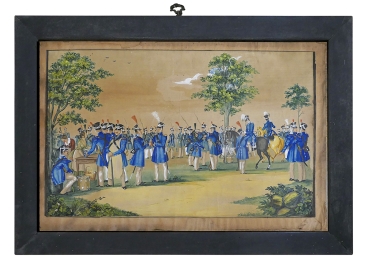 Preview: M.H. Weher, Meeting of the Erlangen Landwehr at the beginning of the 19th century