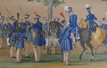 Preview: M.H. Weher, Meeting of the Erlangen Landwehr at the beginning of the 19th century