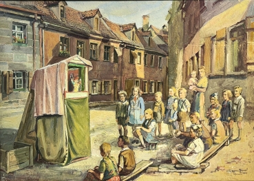 Hermann Thomas Schmidt, Puppentheater - spielende Kinder
