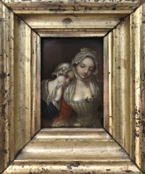 Preview: Attributed to Jean-Baptiste Augustin, Two Girls Miniature