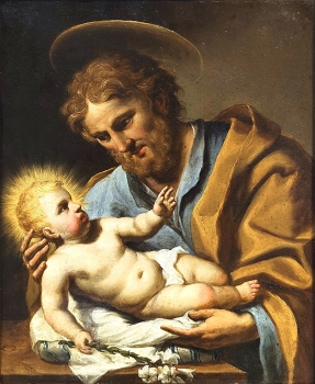 Heiliger Josef mit dem Jesuskind 18. Jahrhundert