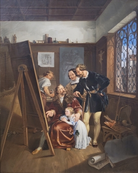 Johann Georg Christian Perlberg, Albrecht Dürer in seinem Atelier 1868
