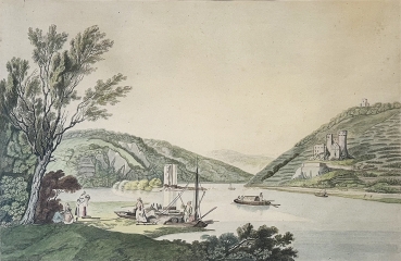 Johann Ziegler, View of the Mouse Tower near Bingen