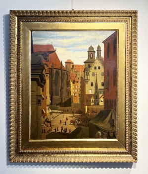 Johann Maar (zug.), Blick von der Fleischbrücke auf den Hauptmarkt Nürnberg