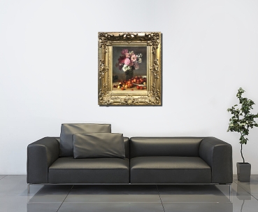 Carl Fleischmann, Floral Still Life with Cherries